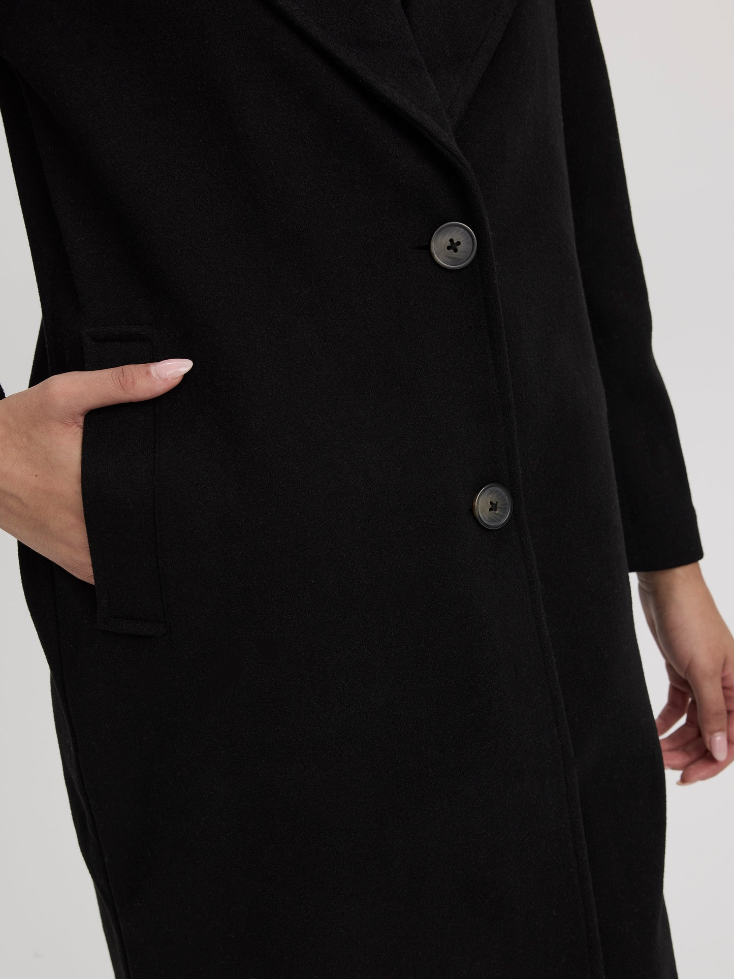 Long Wool-Blend Jacket