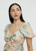 Short-Puffy-Sleeve Mini Dress with Sweetheart Neckline
