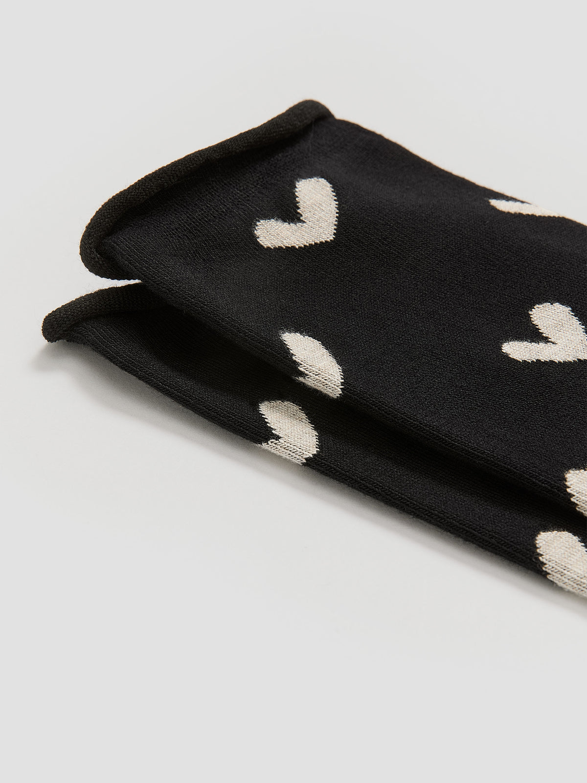 Bamboo Viscose Crew Socks with Hearts