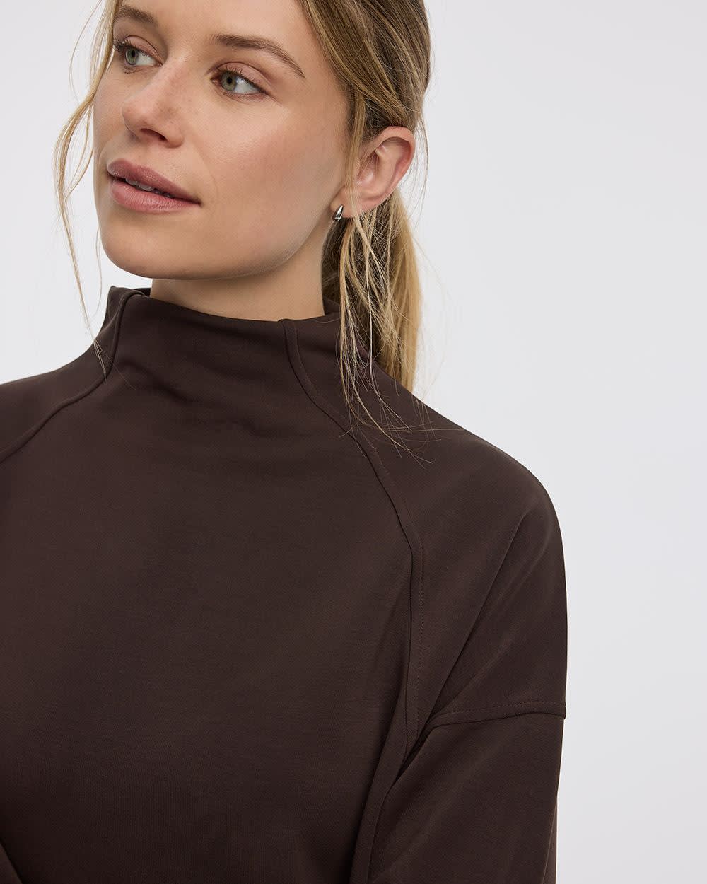 Long-Sleeve Mock-Neck Pullover - HYLUX Hyba