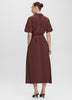 Short-Sleeve Midi Shirtdress