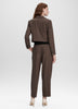 Short One-Button Houndstooth Blazer