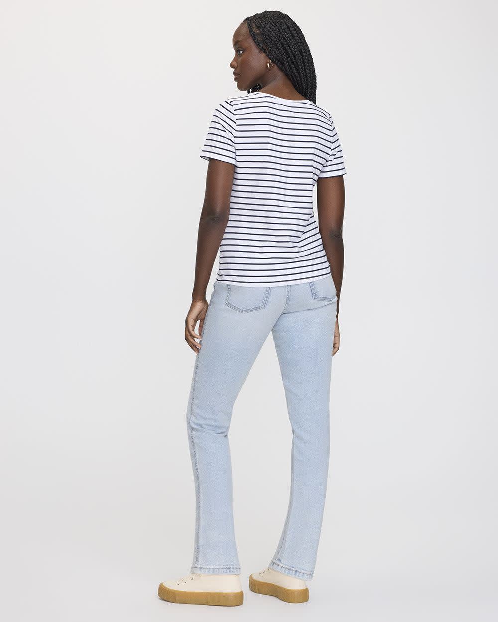 Striped Scoop Neck T-Shirt - R Essentials