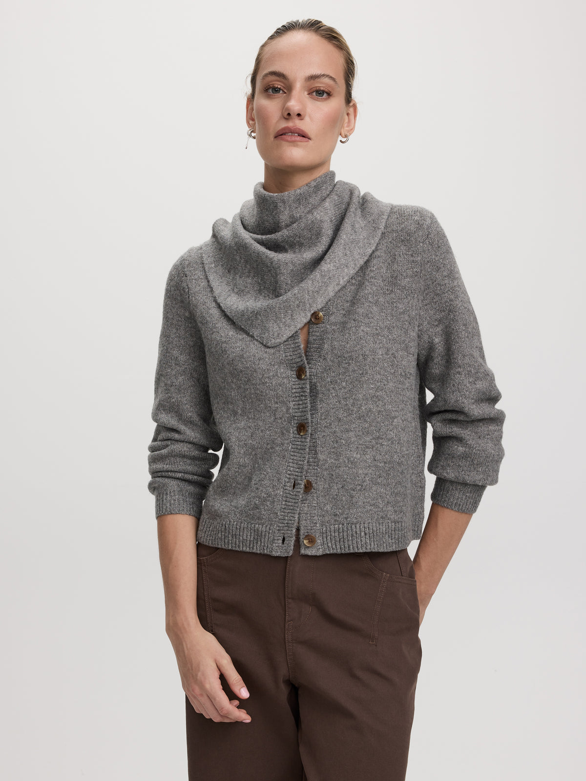 Crew-Neck Cardigan