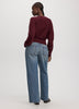 Merino-Blend Long-Sleeve Off-the-Shoulder Sweater