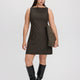 Sleeveless Boat-Neck Fitted Dress