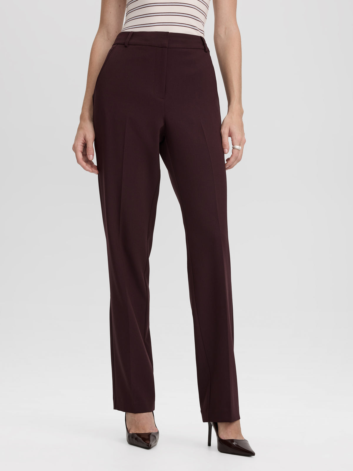 Straight-Leg High-Rise Pants - The Studio