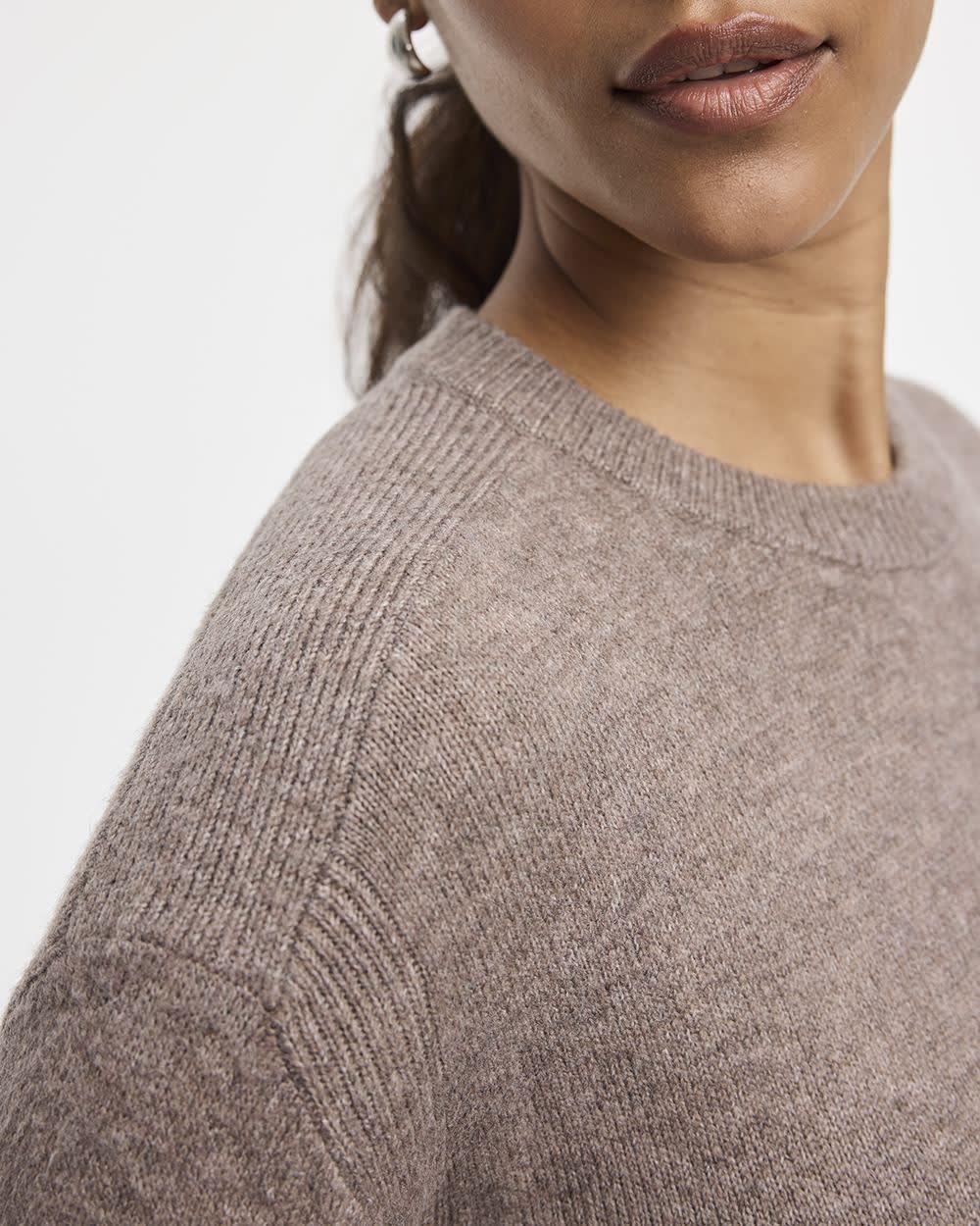 Robe midi en tricot DouceMaille à col rond