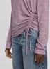 Long-Sleeve Top with Shirred Side