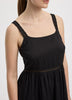 Sleeveless Square-Neck Maxi Dress with Crochet Trims