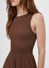 Sleeveless Midi Dress with Smocked Top