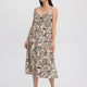 Sleeveless Midi Dress with Sweetheart Neckline