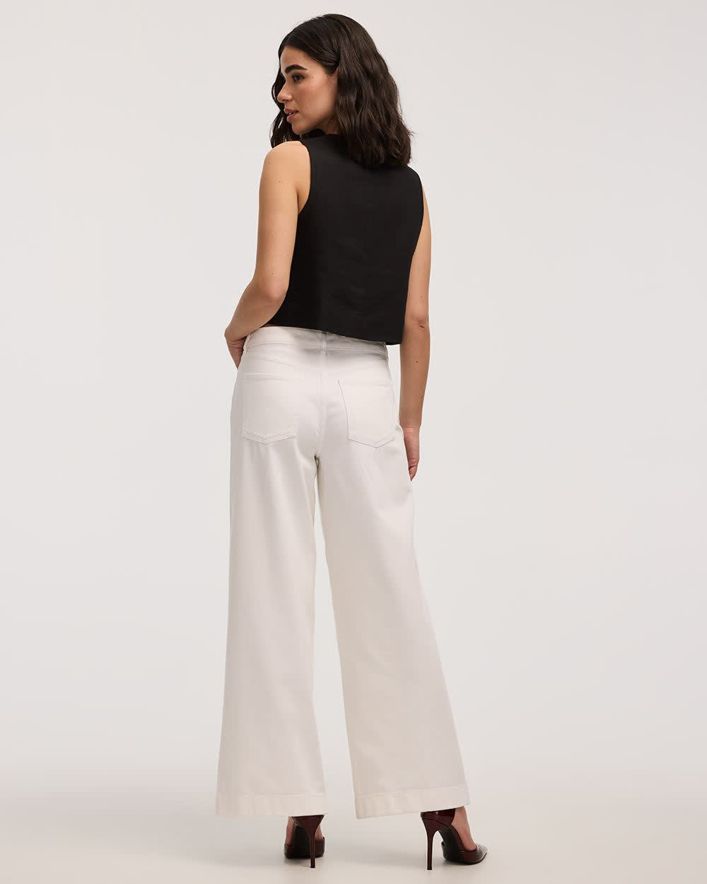 Linen-Blend Sleeveless Vest