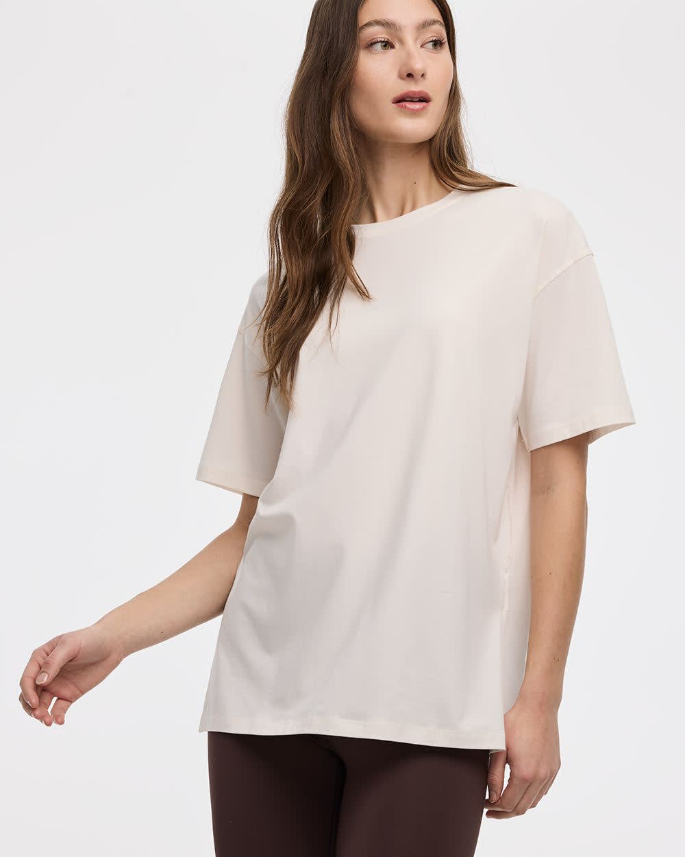 T-shirt Boyfriend à col rond