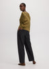 Merino-Blend Long-Sleeve Off-the-Shoulder Sweater