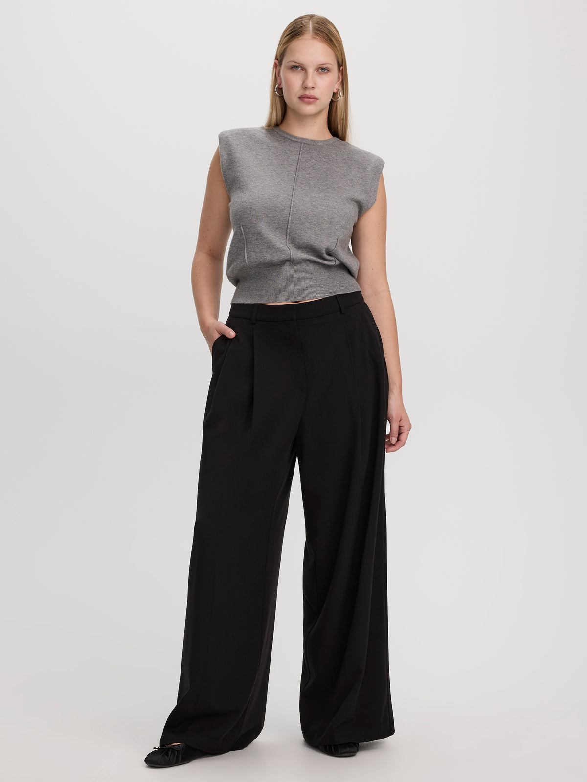 Wide-Leg High-Rise Pants - The Timeless - Curvy Fit