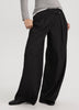 Wide-Leg Mid-Rise Pants with Asymmetrical Waist - The Timeless