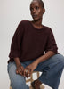 Elbow-Sleeve Crew-Neck Boxy Sweater