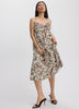 Sleeveless Midi Dress with Sweetheart Neckline