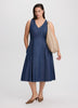 Sleeveless V-Neck Denim Dress