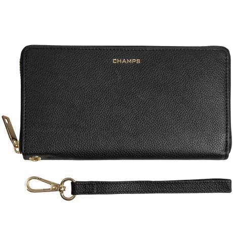 CHAMPS Leather Zip RFID Wallet