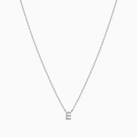 Bearfruit Jewelry - Collier initial en cristal - Lettre E