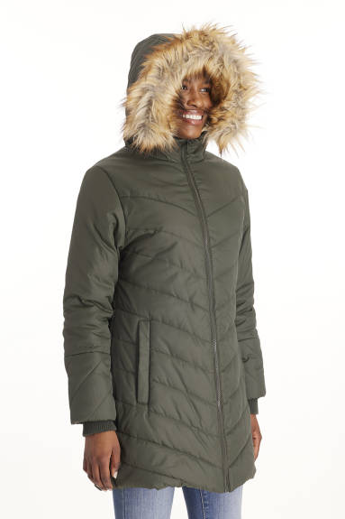 Fur Trimmed Hood Waterproof Coat - Modern Eternity