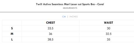 Twill Active Seamless Marl Laser cut Sports Bra