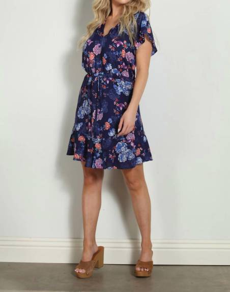 Veronica M - Jerica Ruffle Sleeve Dress