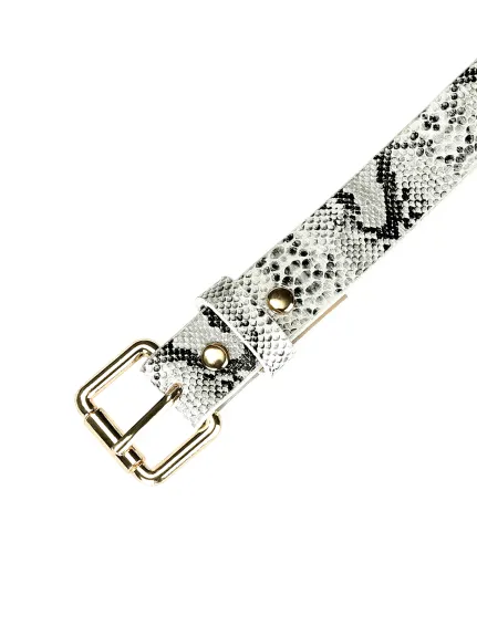 Allegra K- Skinny Pin Buckle Faux Leather Waist Belt