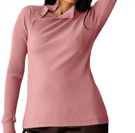 OTHER LONG SLEEVE SNAP TURTLENECK TOP