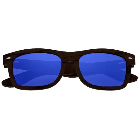 Earth Wood - Maya Polarized Sunglasses - Ebony/Blue