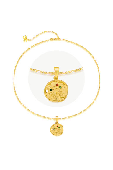 Classicharms-Collier à pendentifs en or pour signes du zodiaque