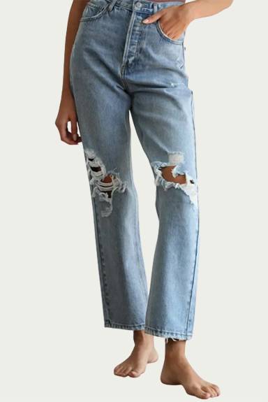 By Together - Distressed Straight-Leg Jeans