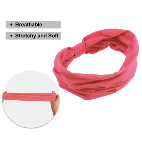 Unique Bargains - Stretchy Cotton Sports Headbands Sweatbands