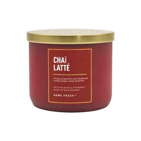 Home Fresh- Soy wax candle Chaï Latté - 3 wicks