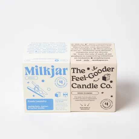 Milk Jar Fresh Laundry Candle | Spring Rain, Cotton & Vanilla 8oz