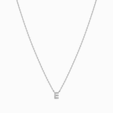 Bearfruit Jewelry - Collier initial en cristal - Lettre E