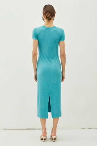 Evercado - Basic Ribbed Knit Maxi Dress