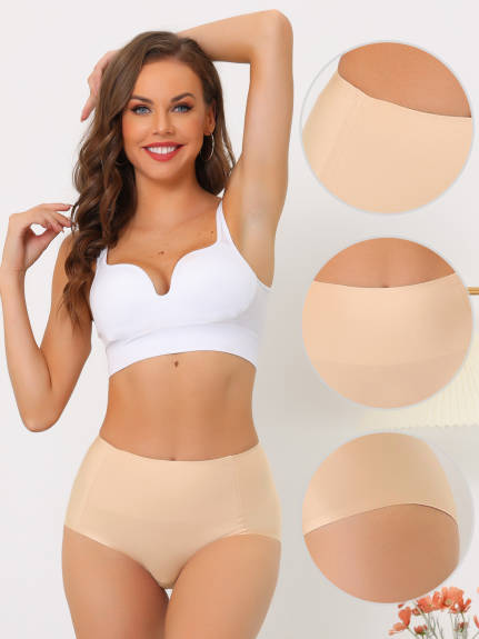 Allegra K- Women's Tummy Control High-Waisted Underwear Brief
