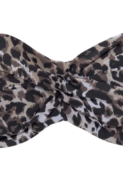 Lascana-Top de bikini à imprimé léopard