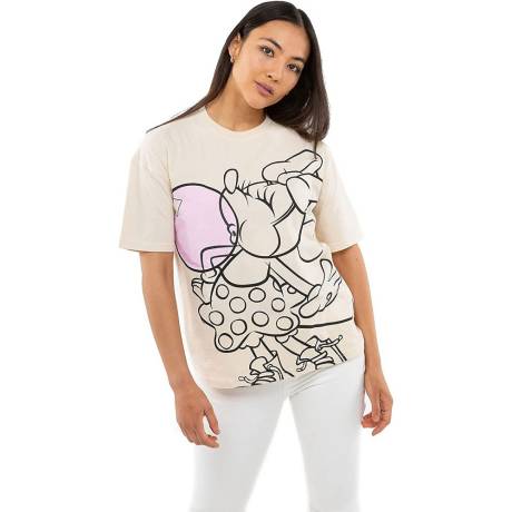 Disney - Womens/Ladies Minnie Mouse Bubblegum Slouch T-Shirt