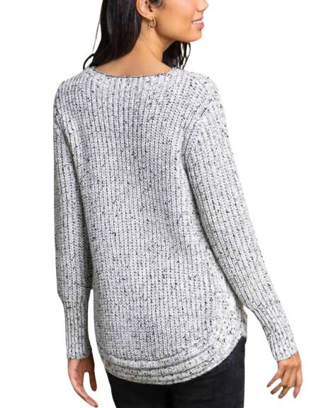 Annick - Elodie Mix Ribbed Knit Mix Sweater