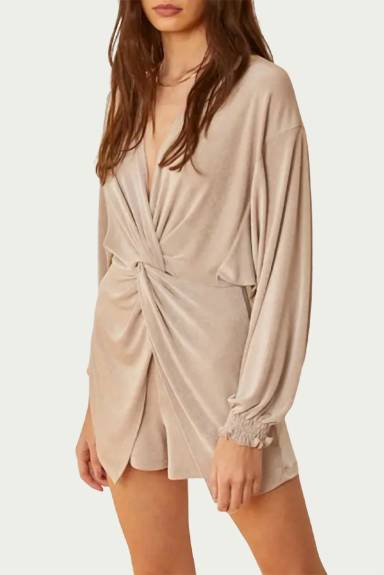 By Together - Twisted Lurex Open-Back Romper