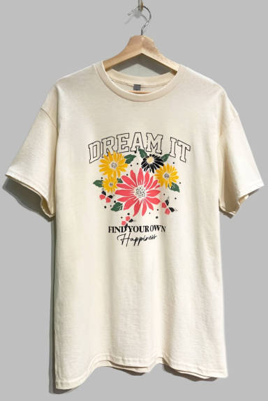 Evercado - Dream it Oversized Natural T-Shirt