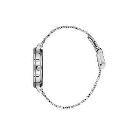 LEE COOPER-Women's Silver 34.5mm  watch w/Black Dial