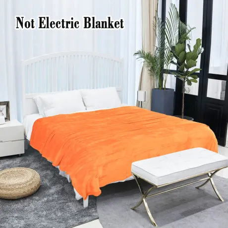 PiccoCasa- couverture de lit en microfibre en mollet flanelle 78x90 pouces