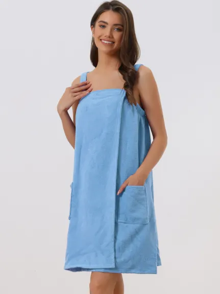 cheibear - Peignoir de serviettes enveloppantes de spa à fermeture réglable