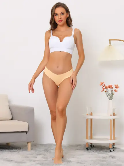 Allegra K- Sous-vêtement bikini non doublé en forme de V pour femme