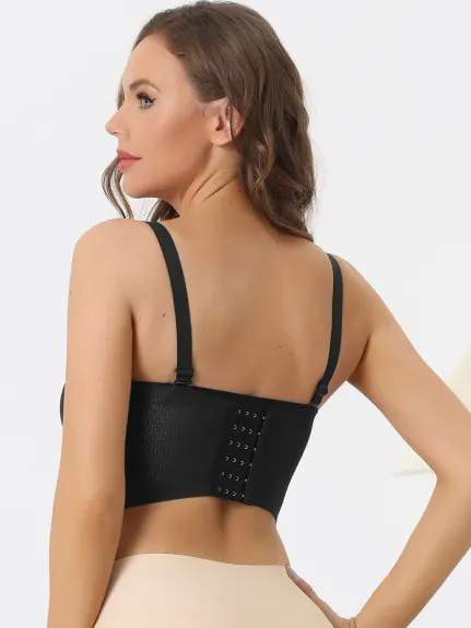 Allegra K- Bralette push-up à bretelles amovibles sans armatures pour femmes